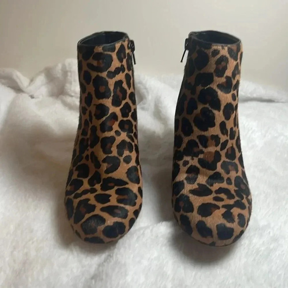 INC International Concepts Shoes - I N C Leopard Brown Print Booties - Size 6.5